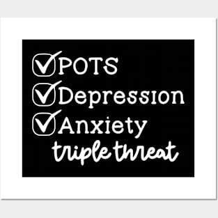 POTS Depression Anxiety - Funny Chronic Illness Posters and Art